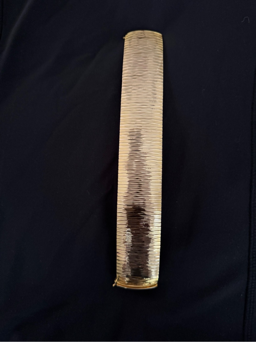 Gold plated women's Bracelet - Sleek Textured Cuff